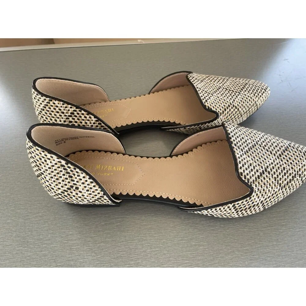 ISSAC MIZRAHI Women's Pointed Flats Size 8 Preppy Career Office Shoes - Picture 5 of 13